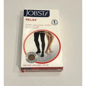 Compression Thigh High Stockings for Relief w Open Toe NIB